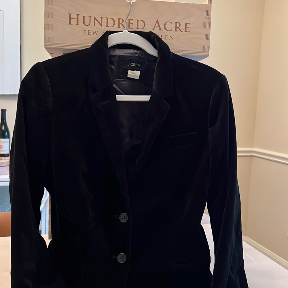 J. Crew jacket.  Black velvet and pockets! All I need is great jeans!